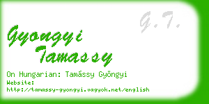 gyongyi tamassy business card
