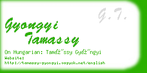 gyongyi tamassy business card